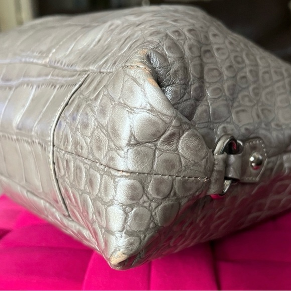 Coach Metallic Croc-Embossed Tote - Picture 10 of 16